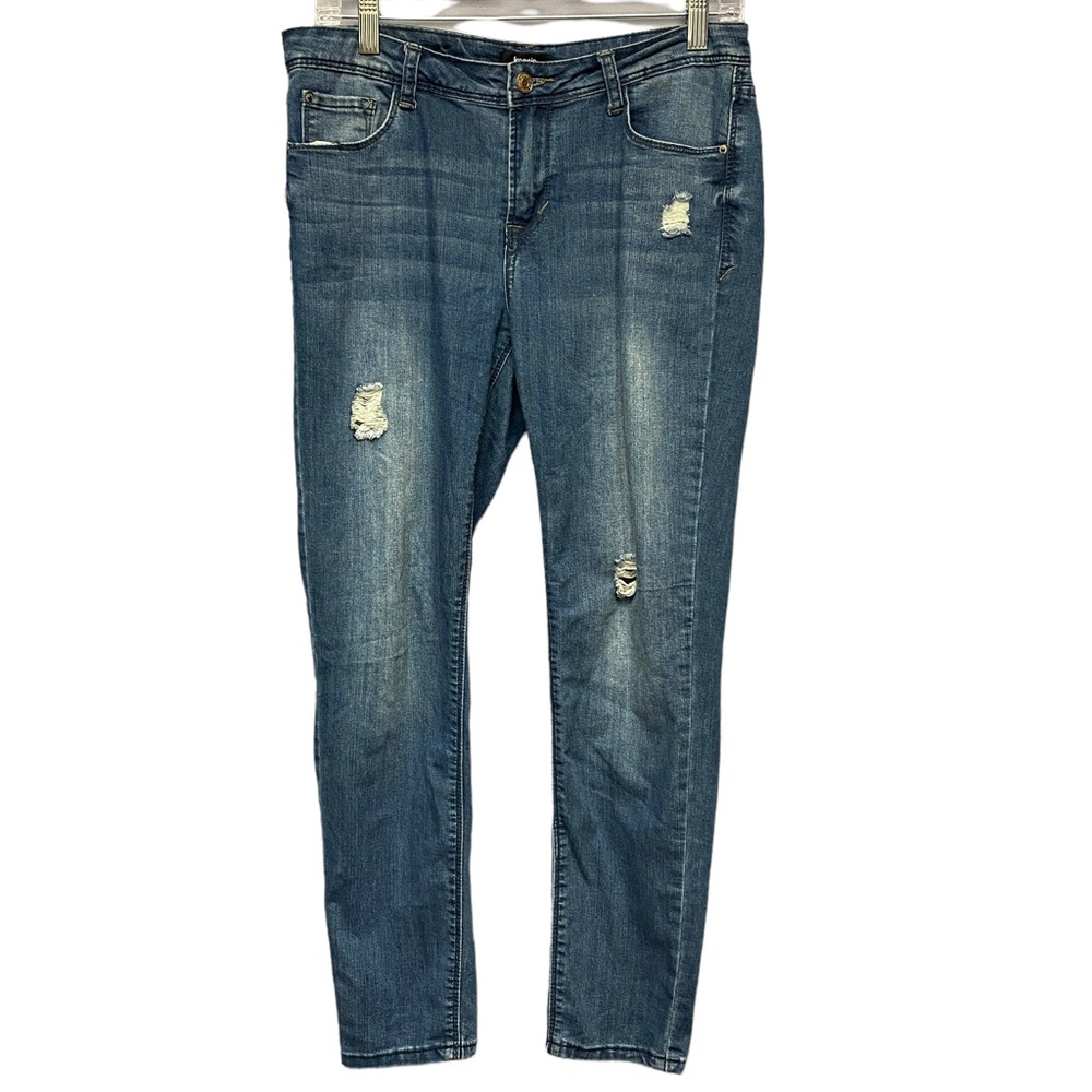 Kenzie Jeans effortless ankle mid rise distressed denim jeans womens 4/27